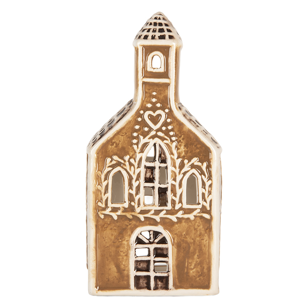 Waxinelichthouder huisje 8x7x17 cm