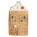 Porte-lampes de Noël chalet Marron Blanc 9x7x16 cm