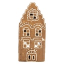 Porte-lampes de Noël chalet Marron Blanc 8x7x16 cm