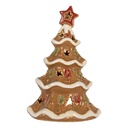 Porte-lampes arbre de Noël Marron Blanc 11x8x17 cm