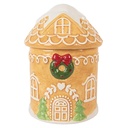 Storage Jar with Lid Brown White Ø 13x17 cm