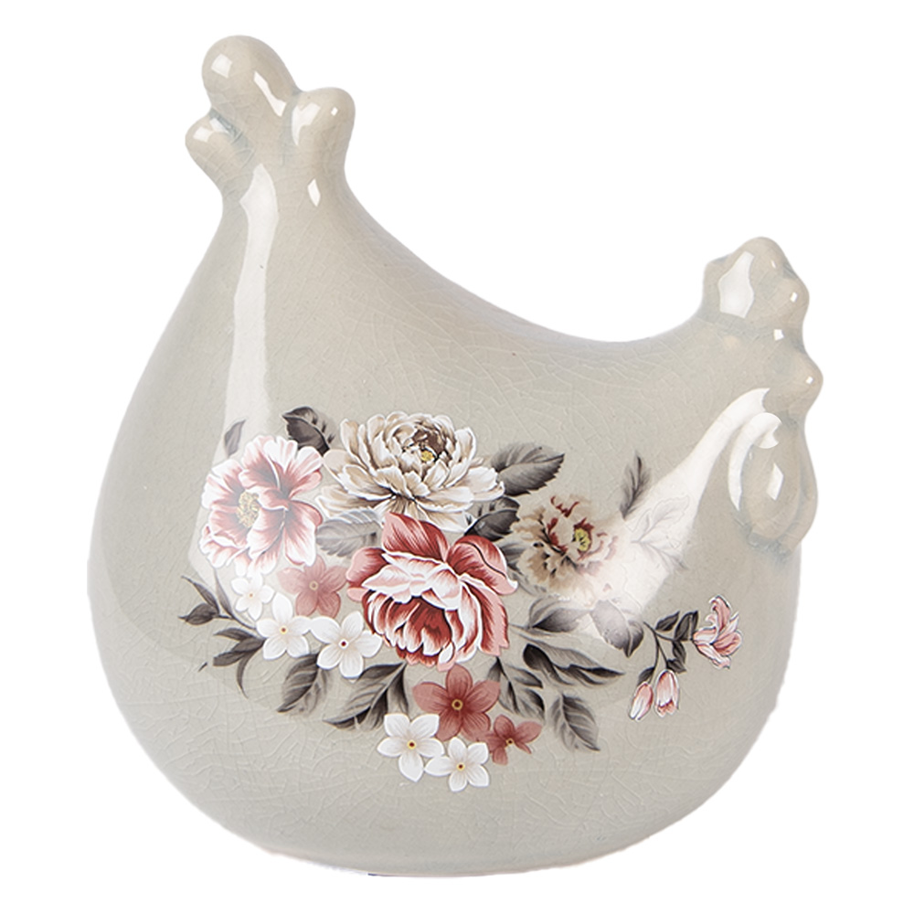 Decoratie kip 12x11x13 cm