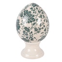Décoration uf sur pied Beige Vert Ø 12x19 cm