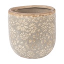 Vaso Porta Pianta Grigio Beige Ø 14x13 cm
