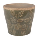 Pot de fleurs d'intérieur Vert Brun Ø 12x10 cm