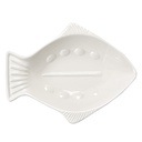 Suppenschüssel Fisch Weiß 19x15x4 cm