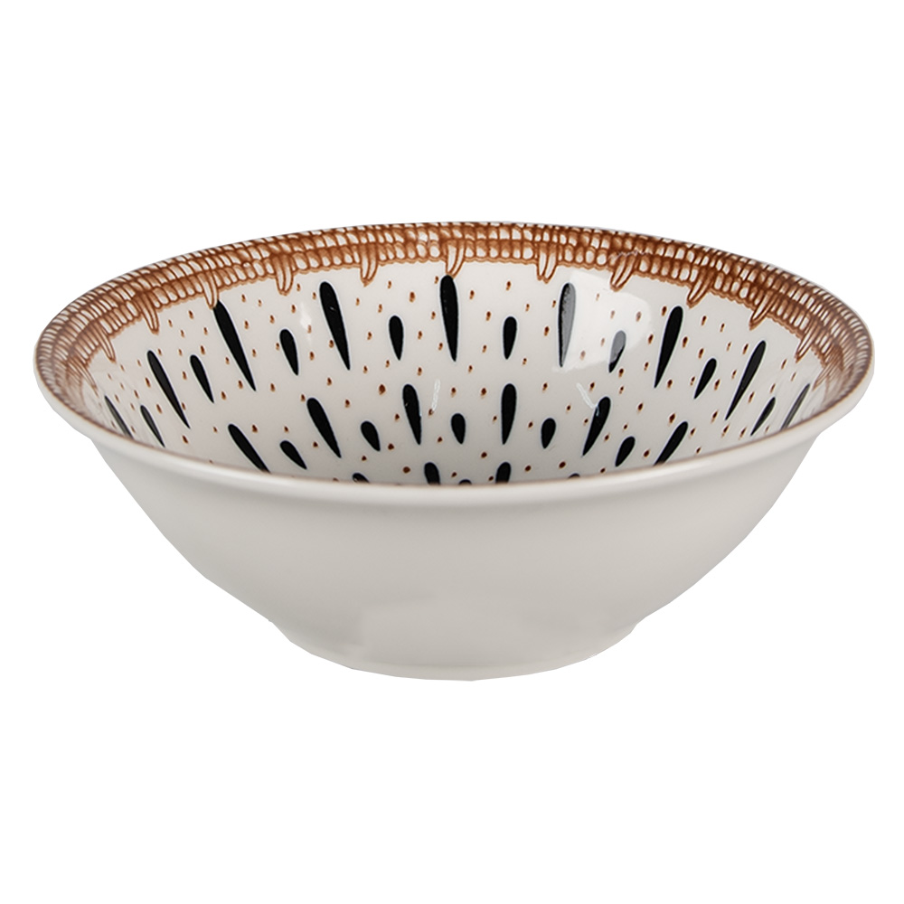 [6CEBO0062] Scodella Bianco Nero Ø 15x5 cm / 300 ml