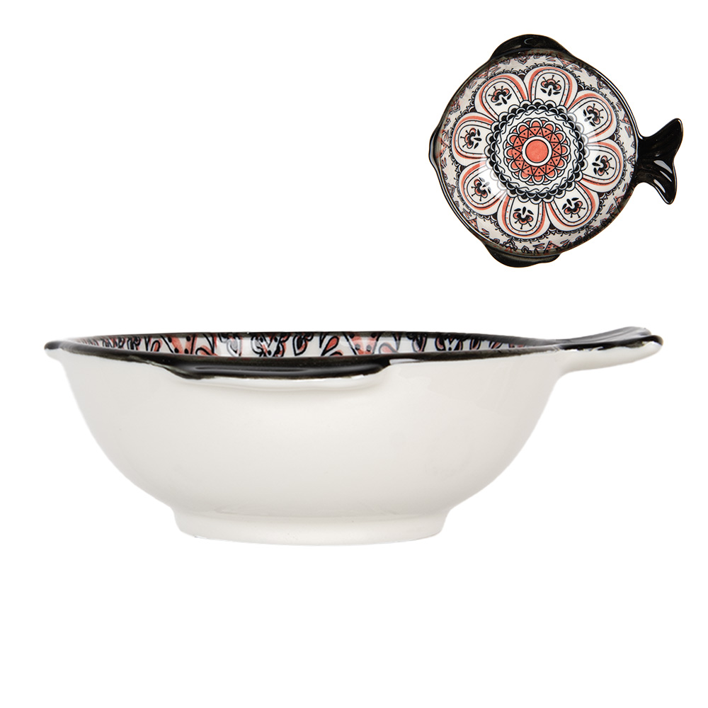 [6CEBO0076] Bol de soupe Blanc Noir 15x14x5 cm / 200 ml