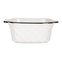 Soup Bowl White Black 15x12x5 cm / 400 ml