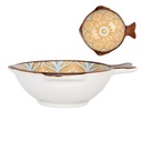 Soup Bowl White Yellow 12x11x4 cm / 100 ml