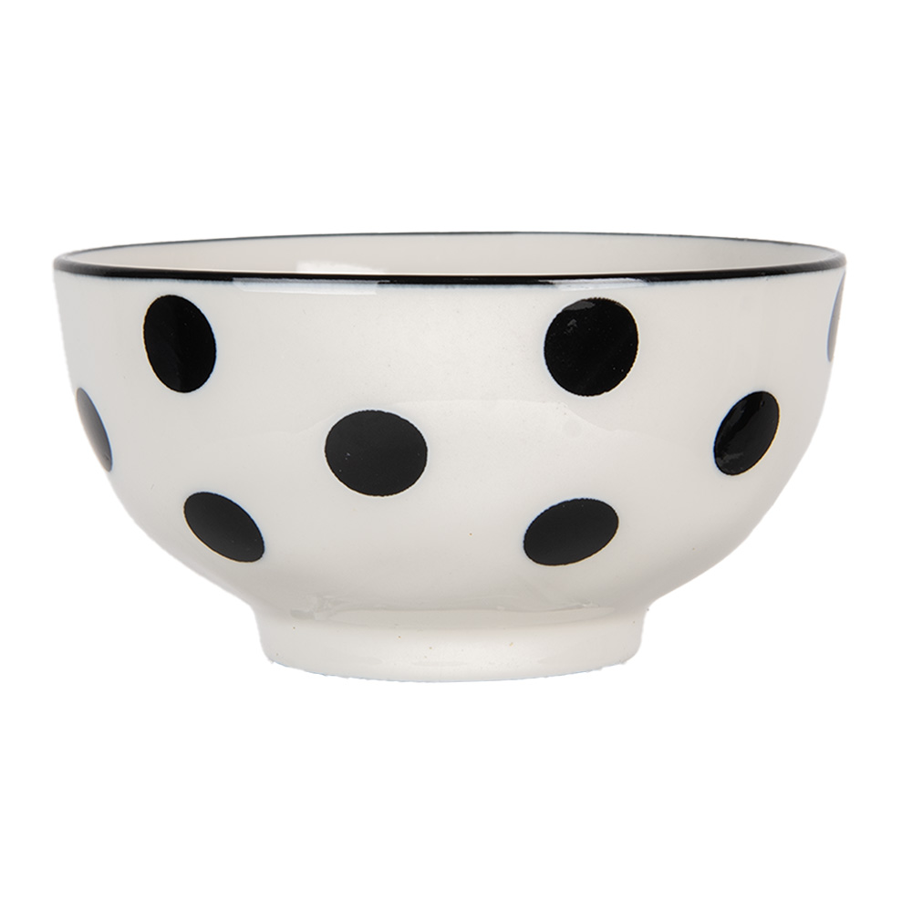 [6CEBO0195] Bol de soupe Blanc Noir Ø 11x6 cm / 125 ml