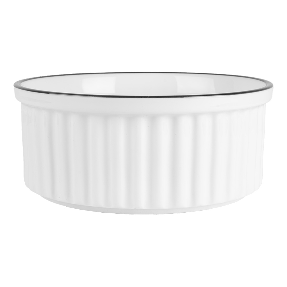 [6CEBO0211] Schüssel Weiß Schwarz Ø 16x7 cm / 650 ml