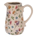 Decorative Pitcher Beige Pink 16x12x18 cm
