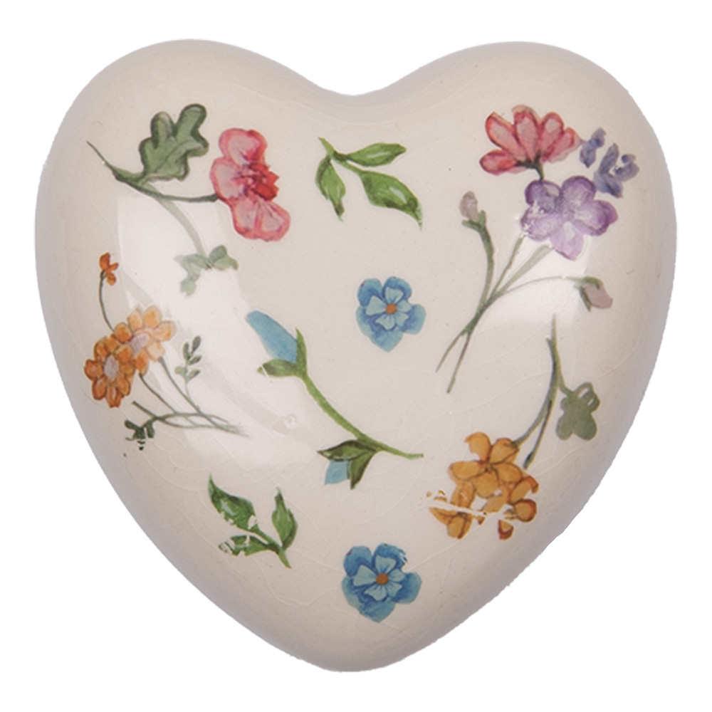 [6CECFL0003] Decoratie hart 11x11x4 cm