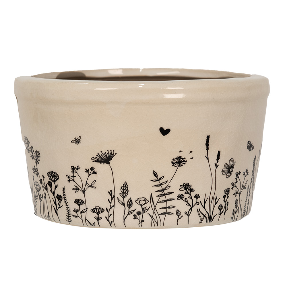 Decoratie bloempot Ø 16x9 cm