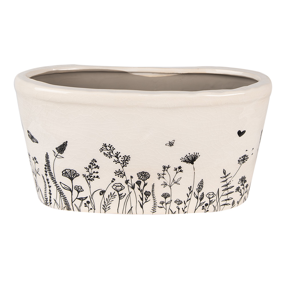 Decoratie Blumentopf 27x13x14 cm