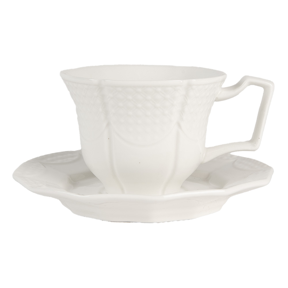[6CEKS0009] Kop en schotel 12x9x6 / Ø 14x2 cm / 175 ml