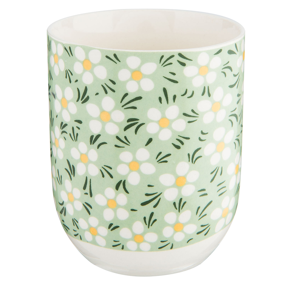 [6CEMU0023] Crockery Mug Green Ø 6x8 cm / 100 ml