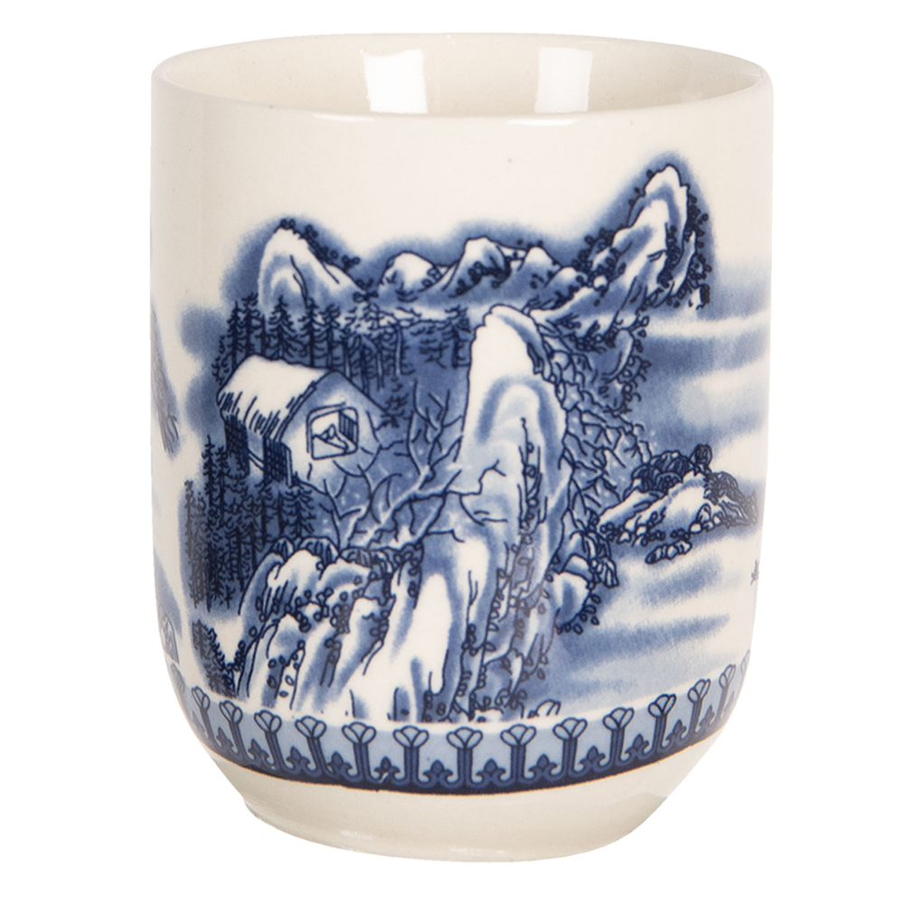 [6CEMU0068] Mug Bleu Ø 6x8 cm / 100 ml