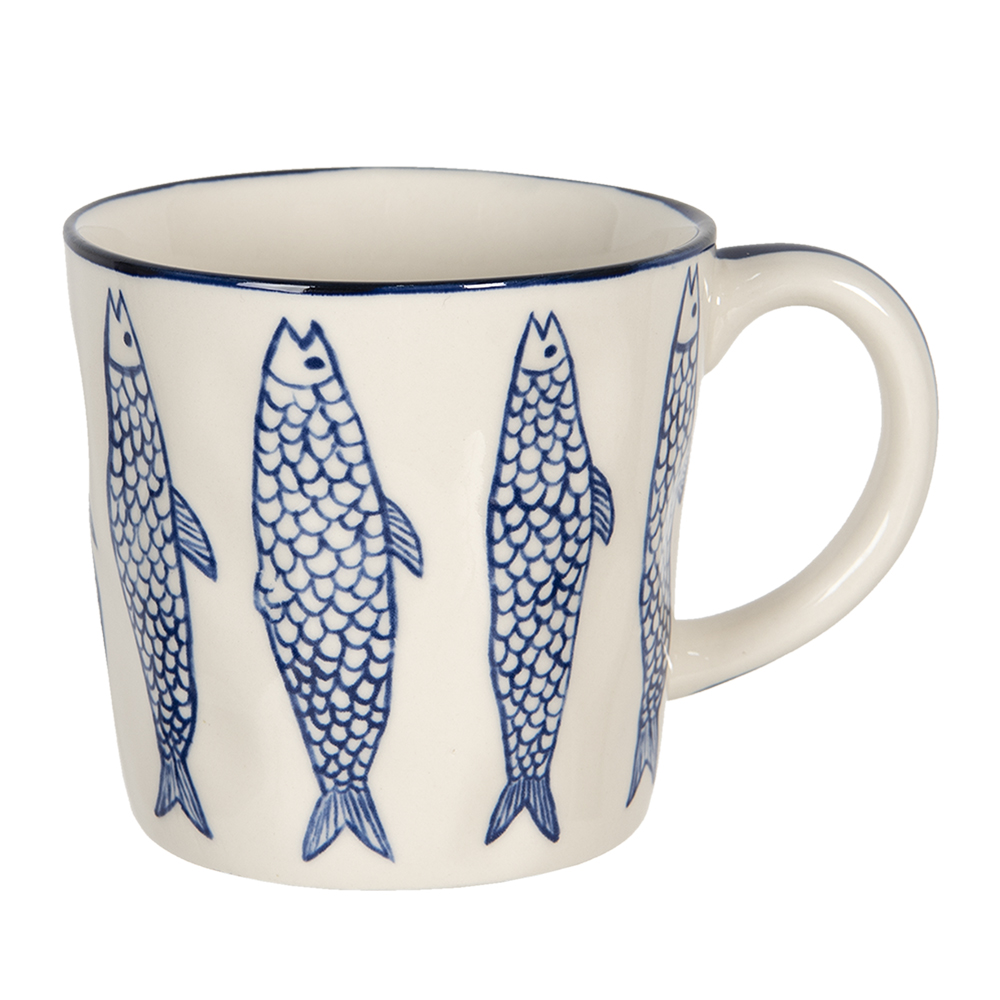 [6CEMU0097] Crockery Mug Cream 15x11x10 cm / 550 ml