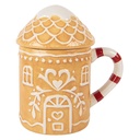 Mug avec Couvercle Marron Blanc 13x10x15 cm / 350 ml