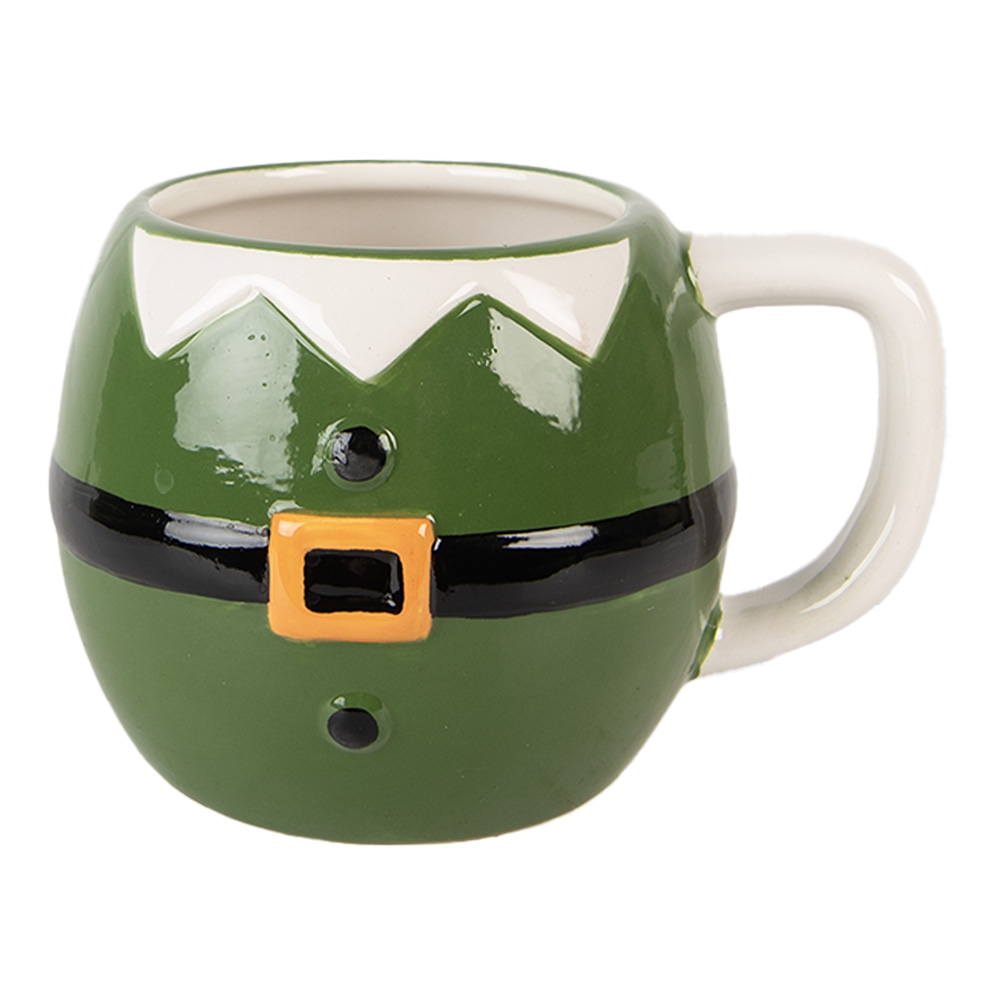 [6CEMU0217] Mug Green Black 14x11x9 cm / 450 ml