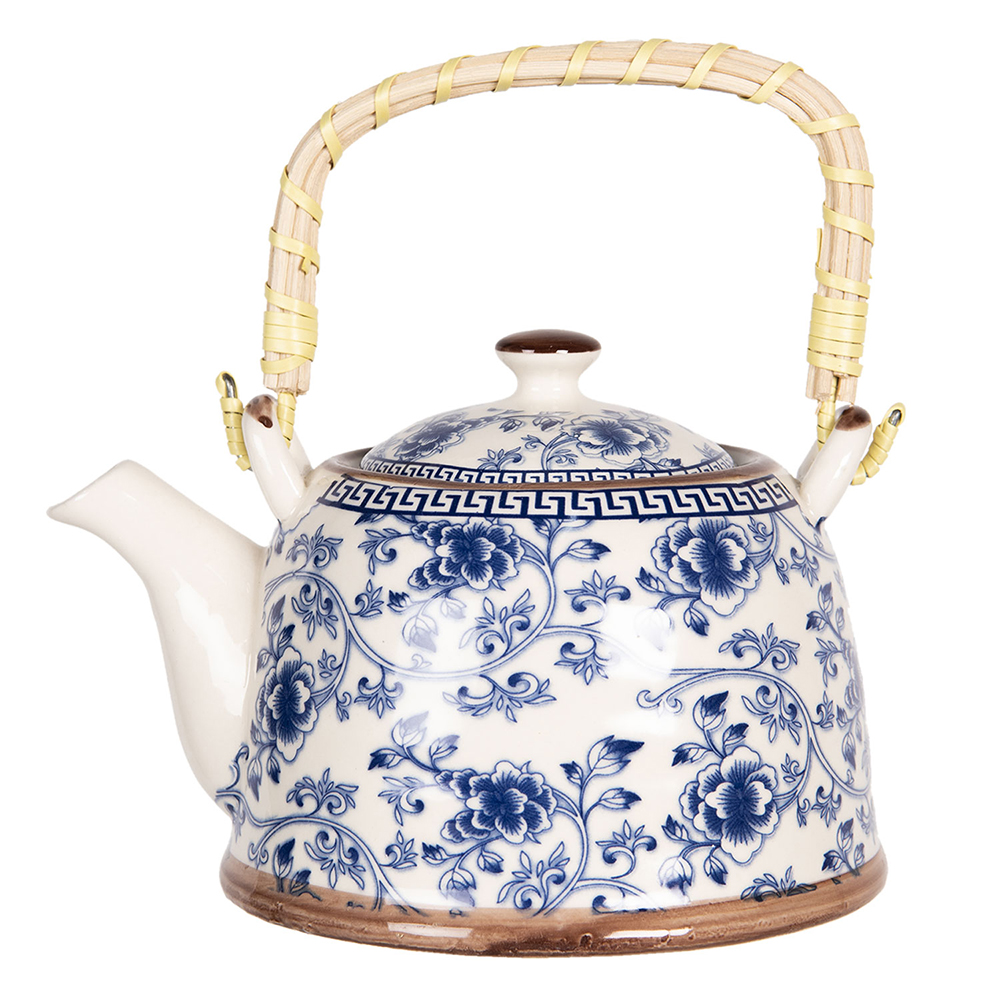 [6CETE0087] Teapot with Infuser Blue 18x14x12 cm / 800 ml