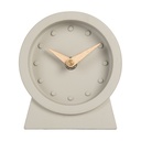 Table Clock Grey Beige 11x4x12 cm / 1xAA