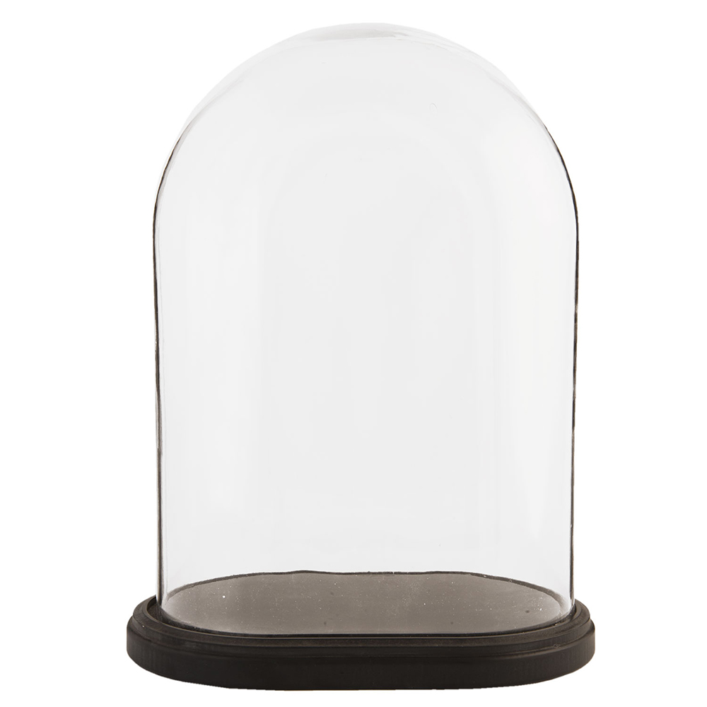 [6GL1267] Glass Cloche Transparent 32x21x42 cm