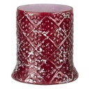 Portacandele in Vetro Rosso Ø 6x7 cm