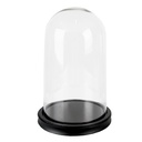 Cloche en Verre Noir Ø 18x28 cm