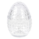 Bonbonniere with lid Egg Transparent Ø 9x12 cm