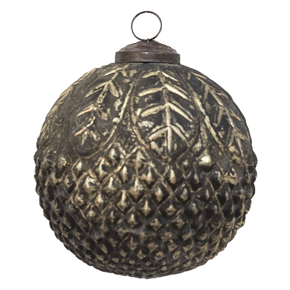 [6GL3688] Weihnachtskugel Kupferfarbig, Braun Ø 9x9 cm
