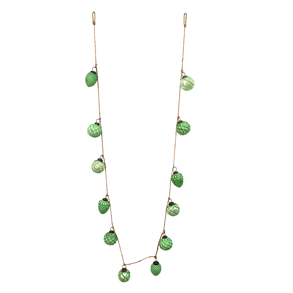 Decoratie slinger kerstballen 190x5x8 cm