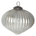Boule de Noël Blanc, Argent Ø 12x12 cm