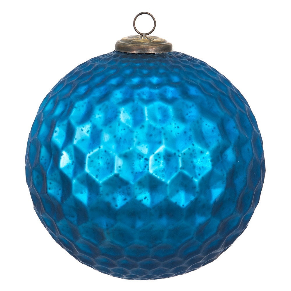 [6GL3733] Boule de Noël XL Bleu Ø 25x25 cm