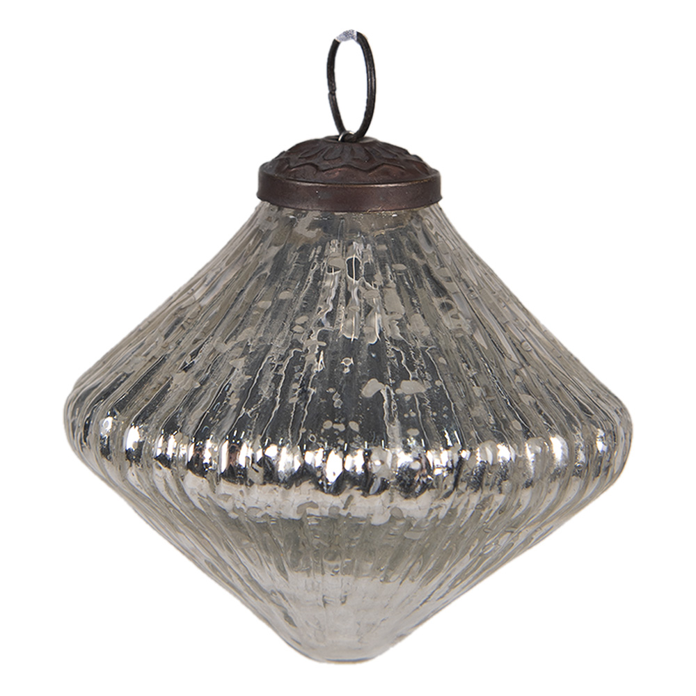 [6GL4006] Palla di natale Argento Ø 9x9 cm