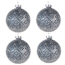 Christmas ball (set 4) Blue Ø 8x8 cm