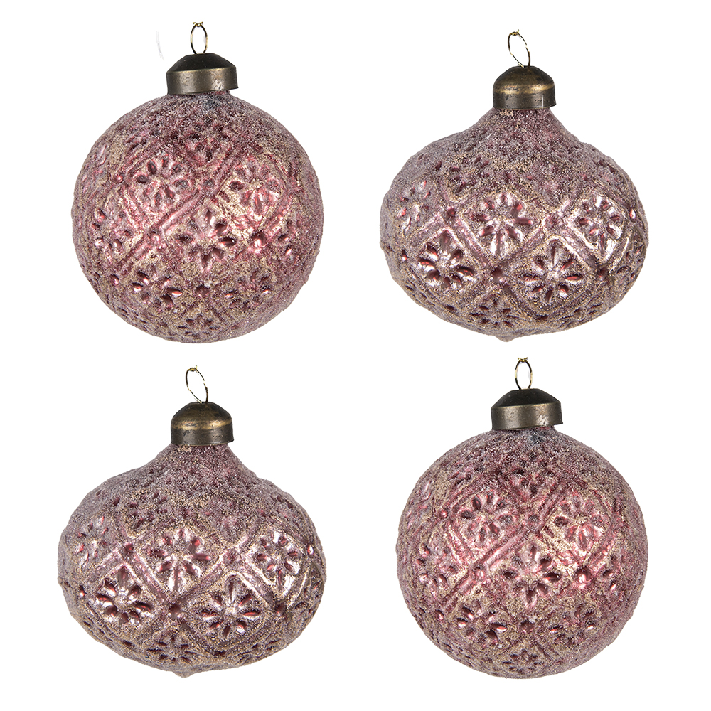 [6GL4141] Kerstbal Ø 8x8 cm (set van 4)
