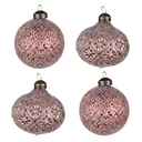 Christbaumkugel Rot Ø 8x8 cm (set 4)