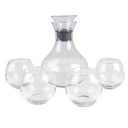 Karaf set 5 dlg Ø 15x22 cm / Ø 9x9 cm (4x) 1740 ml / 375 ml