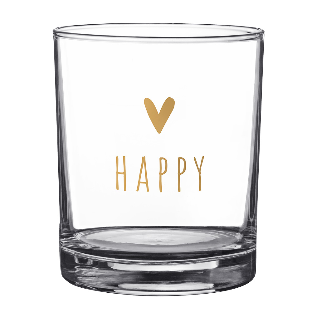[6GL4369] Verre à boire Transparent Marron Ø 7x9 cm / 230 ml