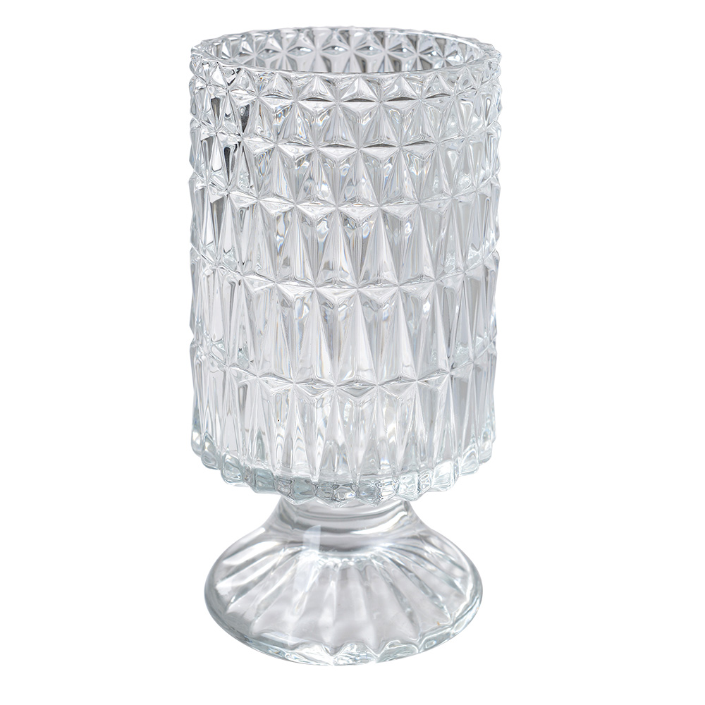[6GL4412] Vase Glas Transparent Ø 10x18 cm