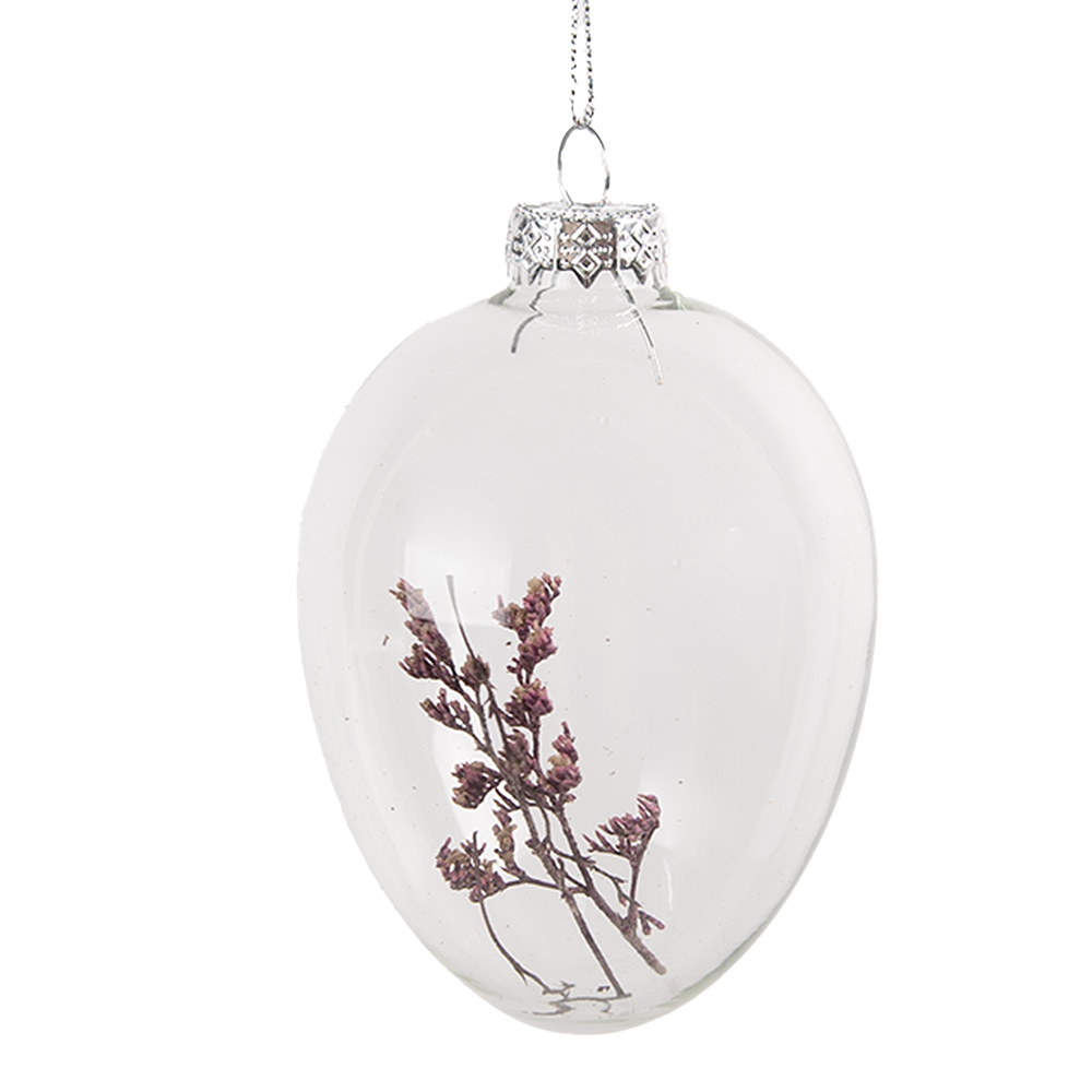 [6GL4461] Dekoration hänger Ei Transparent Ø 7x10 cm