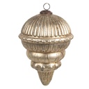 Boule de Noël Couleur or Marron Ø 10x14 cm