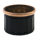 Glass Tea Light Houder Black Ø 8x6 cm