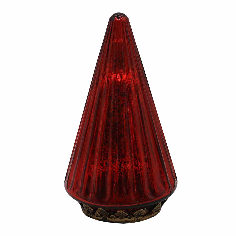 Decoratie kerstboom met LED Ø 11x19 cm
