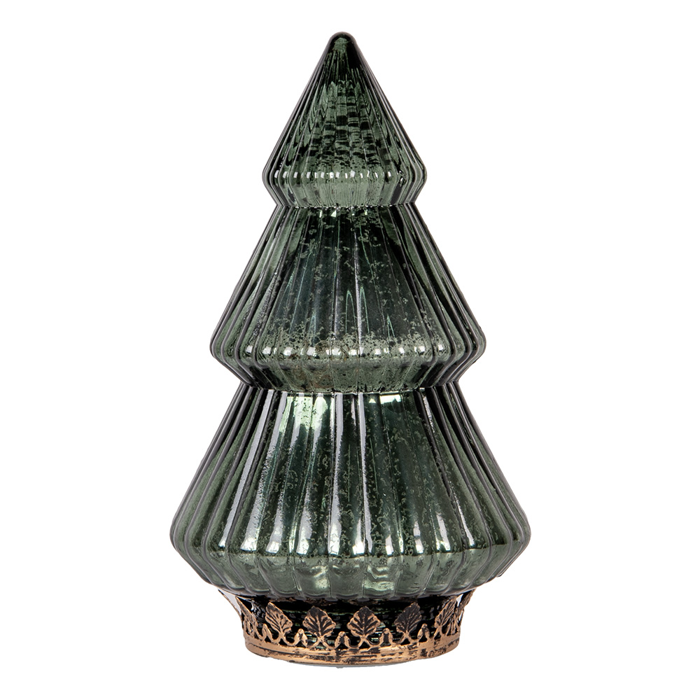 [6GL4573GR] Decoratie kerstboom met LED Ø 13x23 cm / 2xAAA
