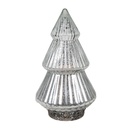Statue Natalizie Albero di natale con LED Color argento Ø 13x23 cm