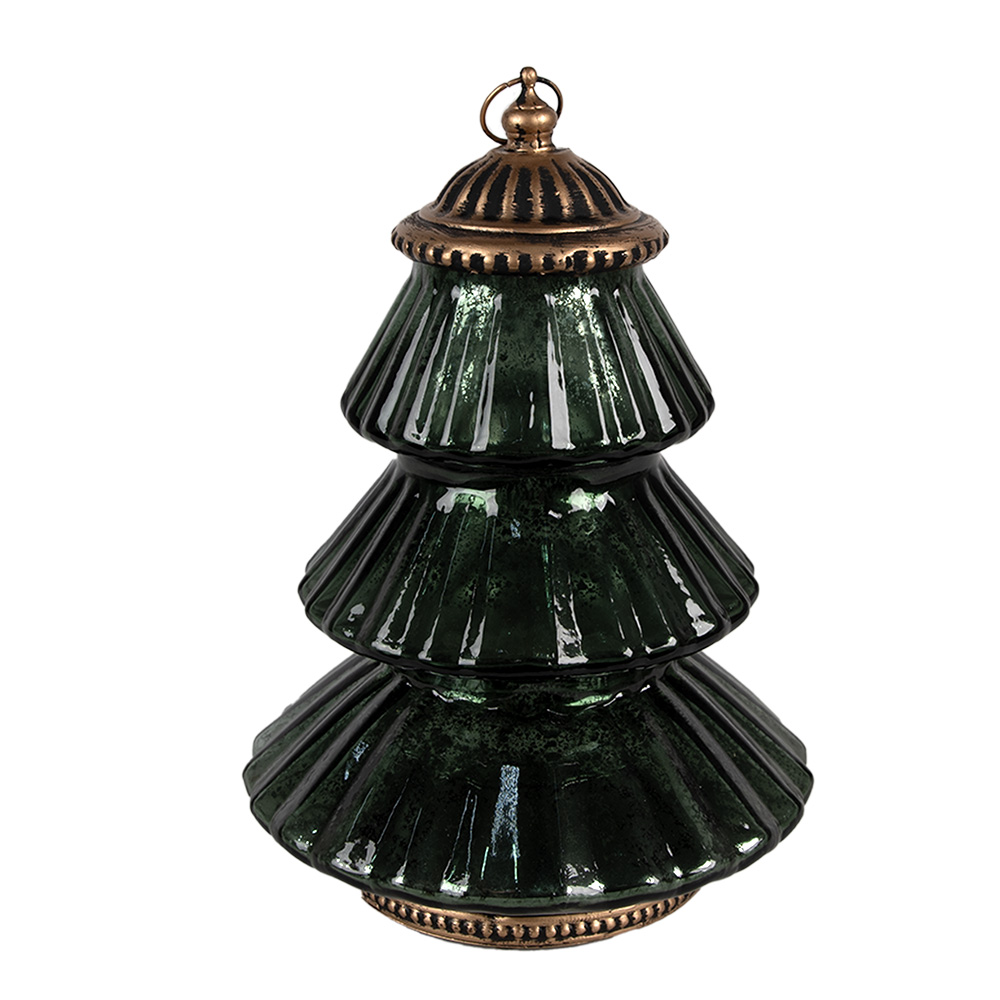 [6GL4574GR] Decoratie kerstboom met LED Ø 16x22 cm / 2xAAA